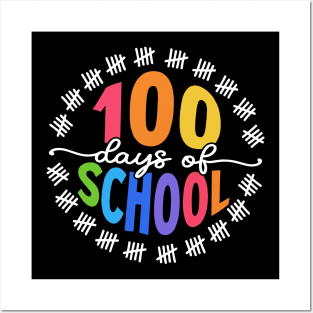 Vintage Happy 100th Day Of School Teachers 2023 Boys Girls Posters and Art